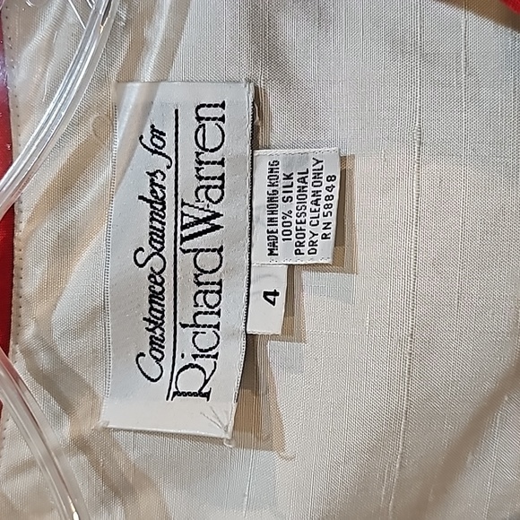 Richard Warren VTG 80's  Silk dress size 4 - Picture 3 of 8
